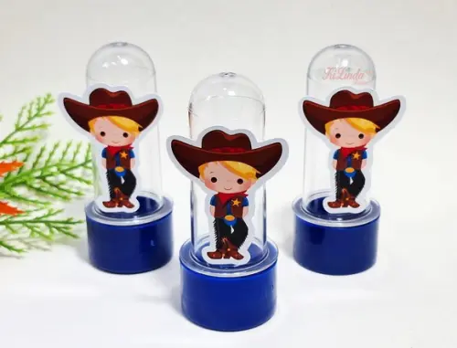 Mini Tubete com Aplique Cowboy Boiadeiro Xerife