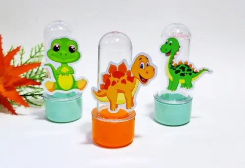 Mini Tubete com Aplique Dinossauros