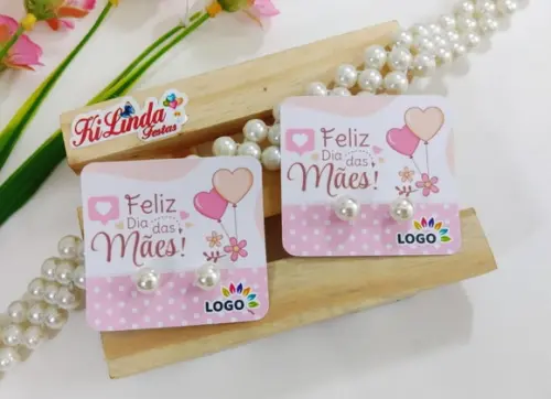 Tag com Brinco Lembrancinha Dia das Mães
