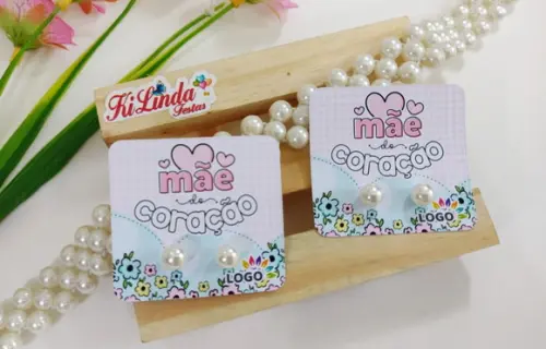 Tag com Brinco Lembrancinha Dia das Mães