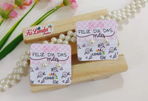Tag com Brinco Lembrancinha Dia das Mães