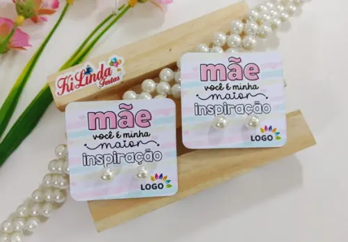 Tag com Brinco Lembrancinha Dia das Mães