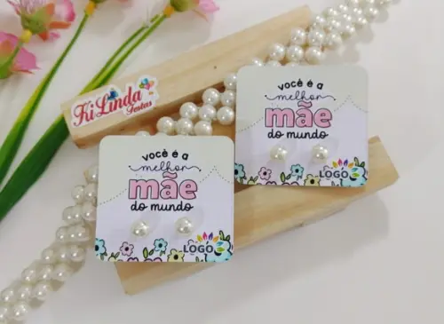 Tag com Brinco Lembrancinha Dia das Mães