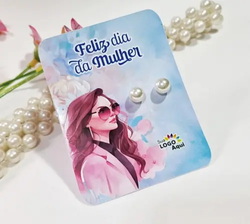 Tag com Brinco Lembrancinha Dia das Mulheres