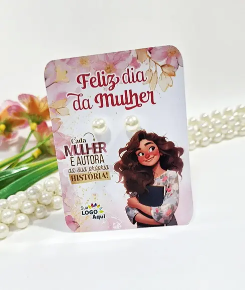 Tag com Brinco Lembrancinha Dia das Mulheres