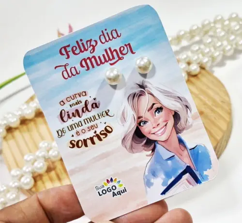 Tag com Brinco Lembrancinha Dia das Mulheres