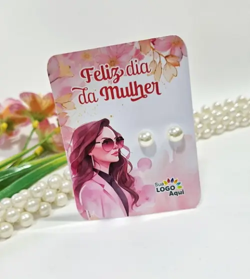 Tag com Brinco Lembrancinha Dia das Mulheres
