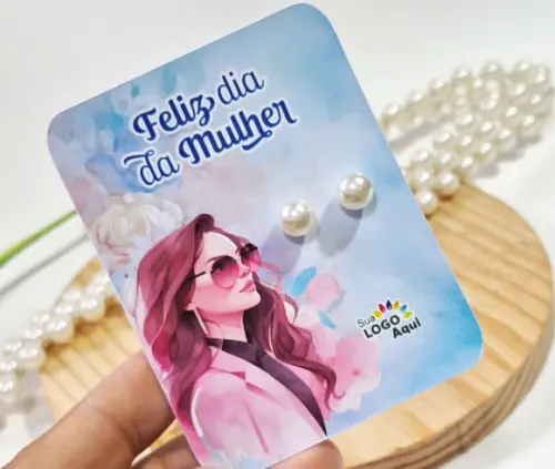 Tag com Brinco Lembrancinha Dia das Mulheres
