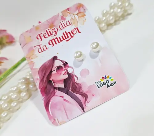 Tag com Brinco Lembrancinha Dia das Mulheres