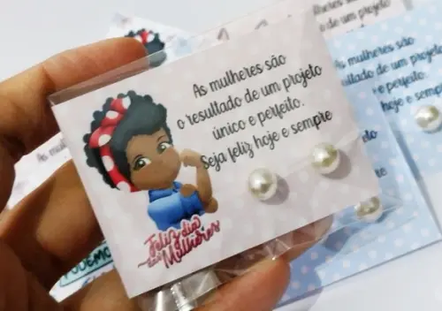 Tag com Brinco Lembrancinha Dia das Mulheres