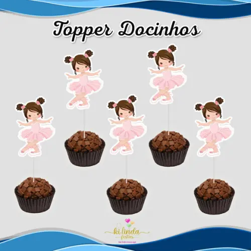 Topper Docinhos Bailarina