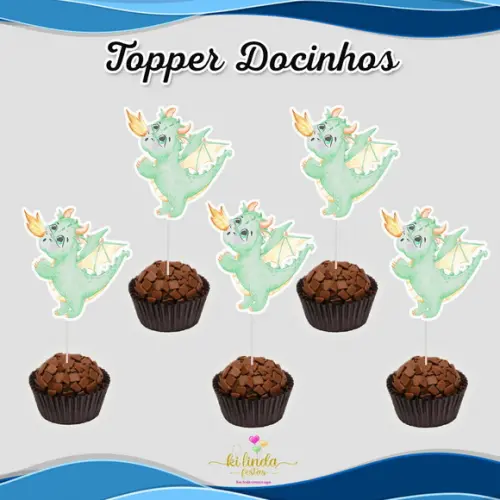 Topper Dragão Cute