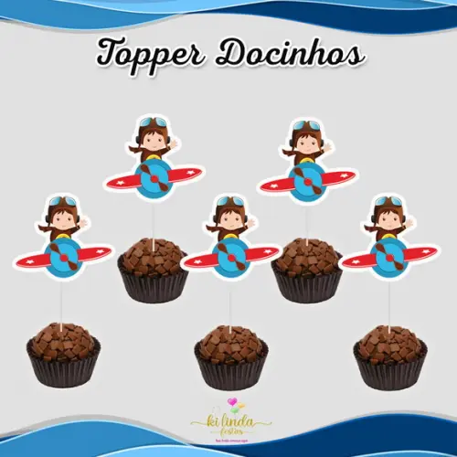 Topper para Docinho Aviador