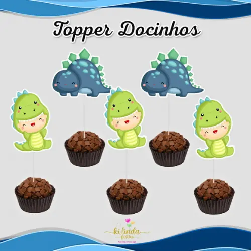 Topper para Docinho Dino Baby