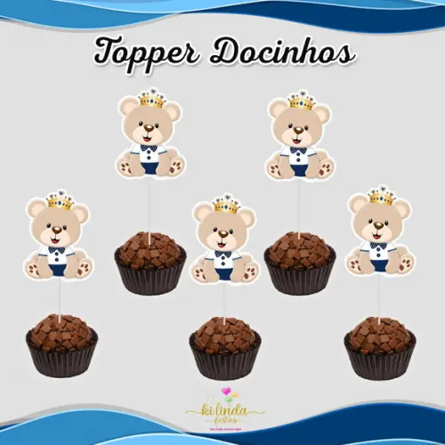 Topper para Docinho Ursinho Príncipe