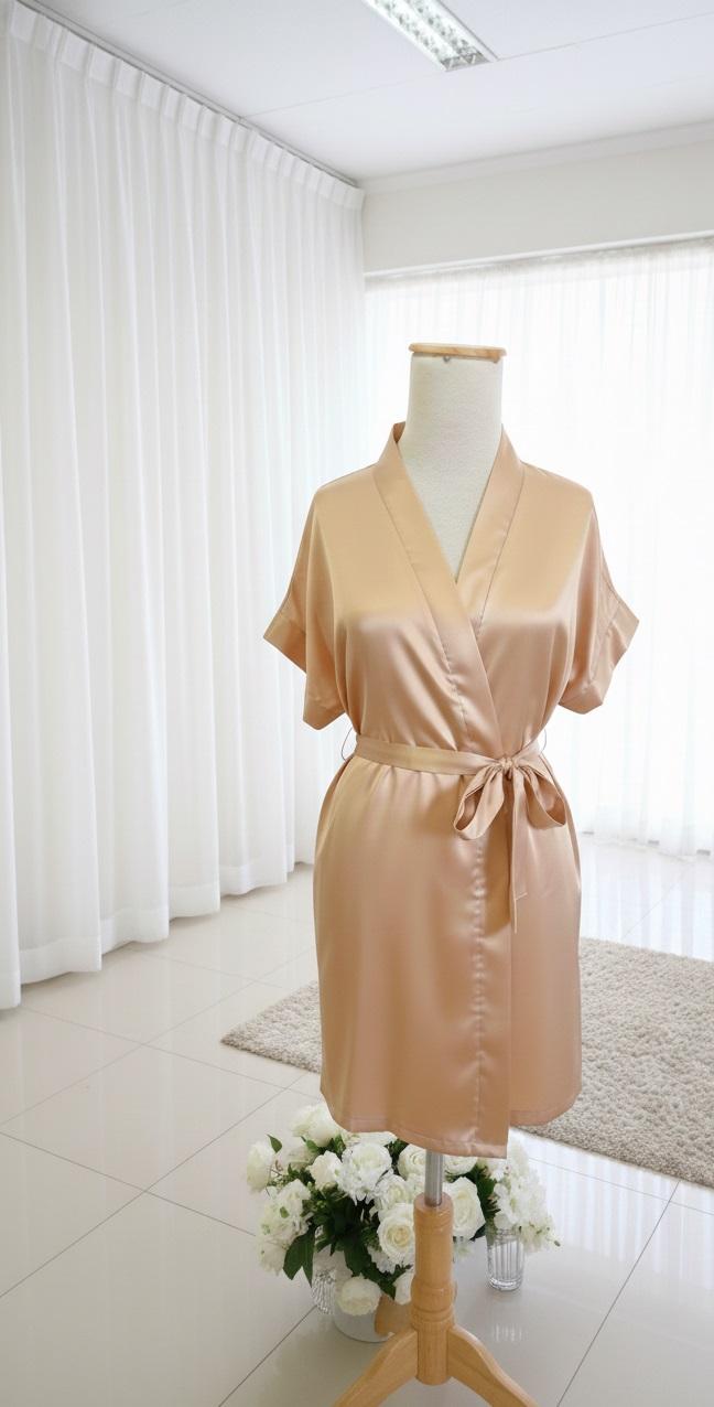 Kit 10 robes nude champanhe madrinha mãe da noiva - Cópia