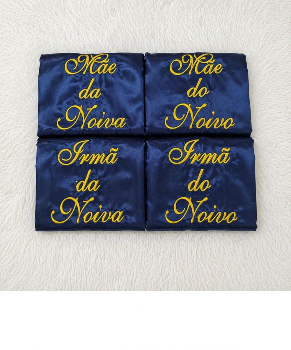 Kit 8 robes Azul Marinho Noiva mãe madrinha ...