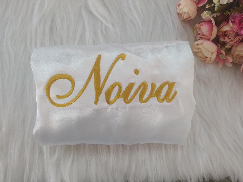 Robe Noiva  Branco com manga de renda Luxo