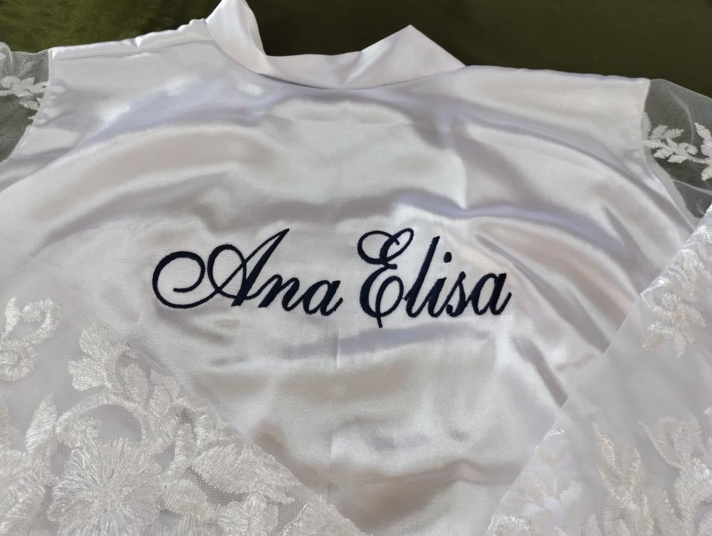 Robe Noiva  Branco com manga de renda Luxo