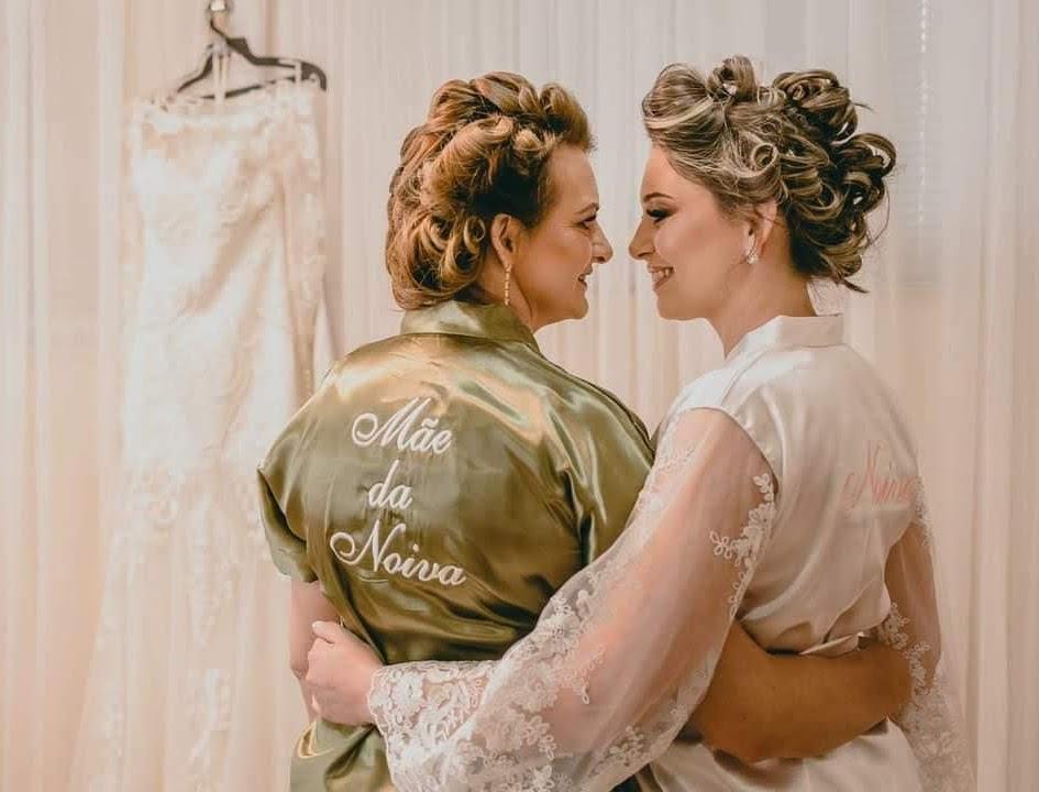 Robe Noiva manga de renda + 1 robe Mãe da Noiva