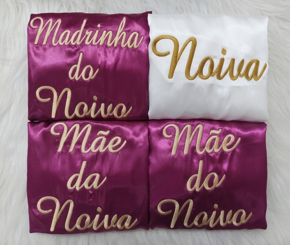 Robe Noiva manga de renda + 3 Robes modelo manga curta