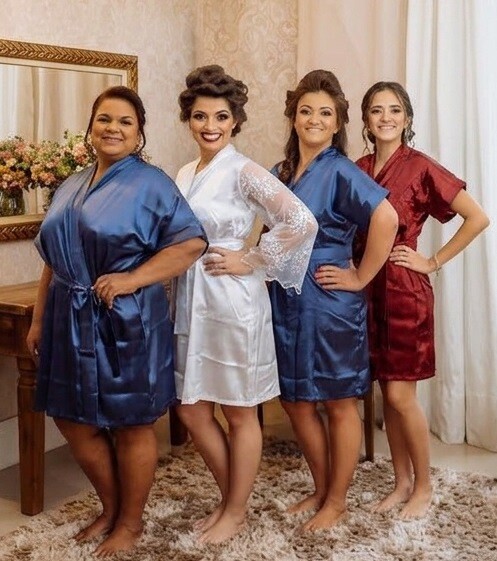 Robe Noiva manga de renda + 5 Robes modelo manga curta