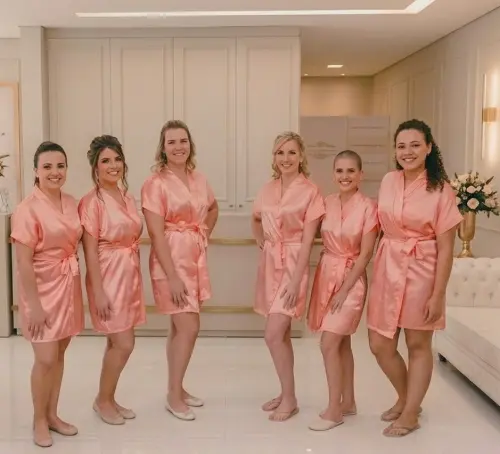 10 Robes Madrinha Rosa Nude, Mães Avós e Irmãs