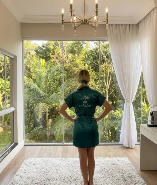Robe madrinha verde esmeralda