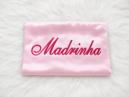 Robe Cetim para madrinha rosa bebe