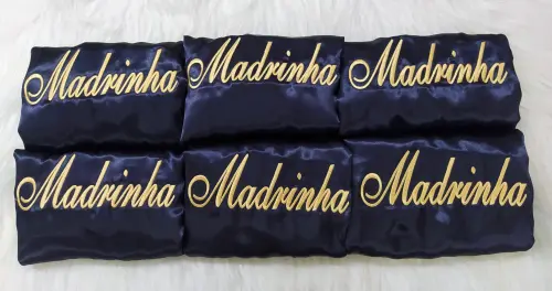 Kit 10 robes Azul Marinho Noiva mãe madrinha