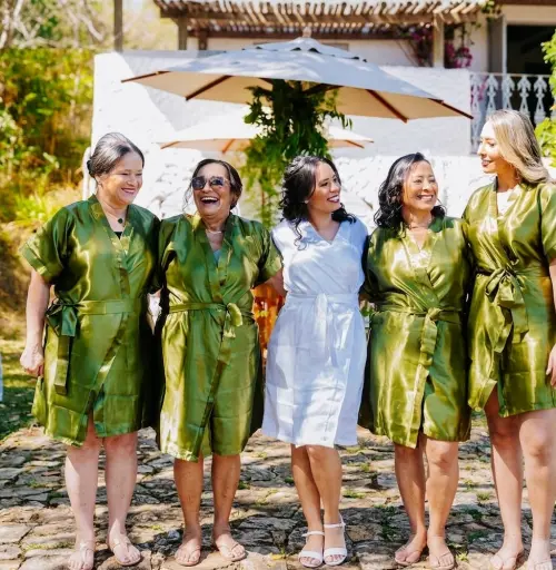 Kit 10 robes  Madrinha Verde Oliva