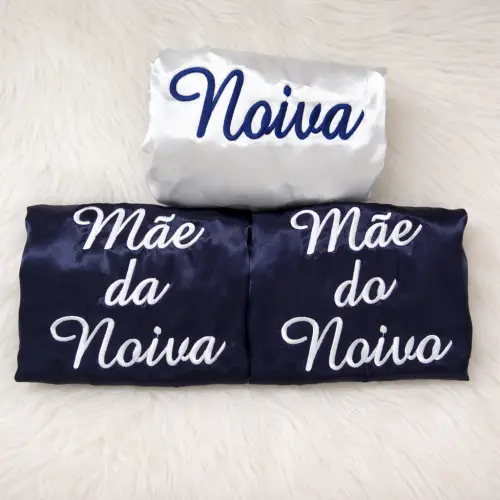 Robe madrinha azul marinho bordado