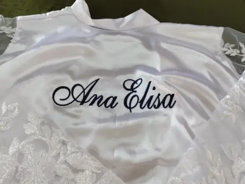 Robe Noiva  Branco com manga de renda Luxo