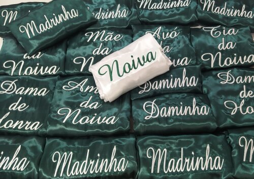 Robe Noiva manga de renda + 4 Robes modelo manga curta