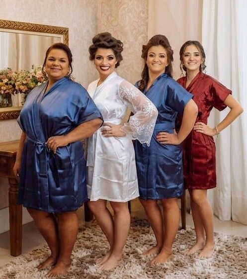 Robe Noiva manga de renda + 5 Robes modelo manga curta