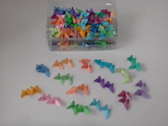 Borboletinhas Cores Lisas - kit 100 unidades