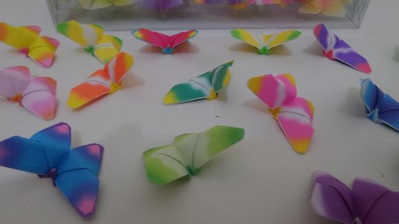 Borboletinhas Estampas Coloridas - kit 100 unidades