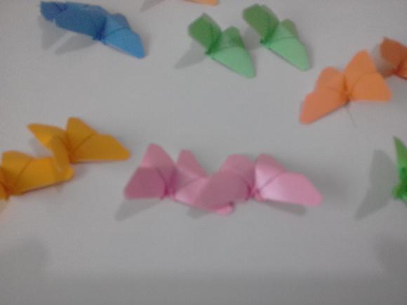 Borboletinhas Cores Lisas - kit 100 unidades