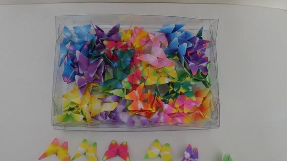 Borboletinhas Estampas Coloridas - kit 100 unidades