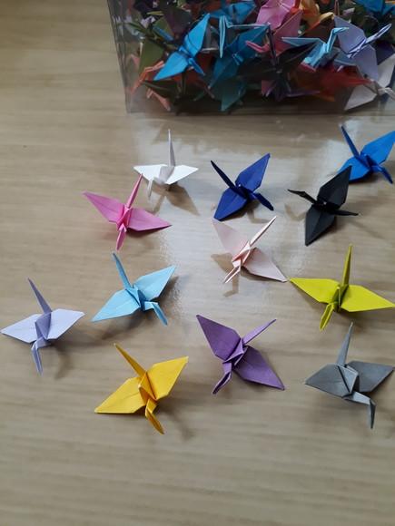 Mini Tsurus Coloridos Kit com 200 Unidades - Origami