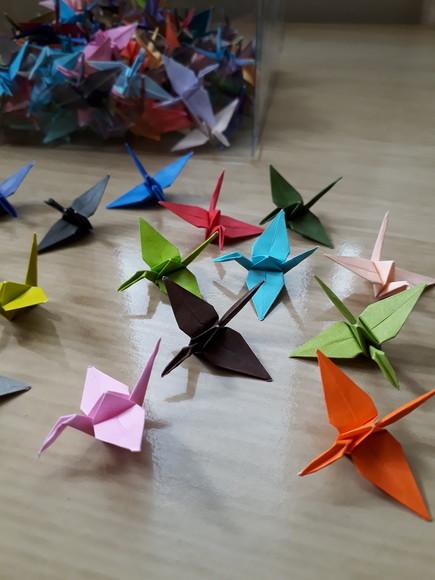 Mini Tsurus Coloridos Kit com 200 Unidades - Origami