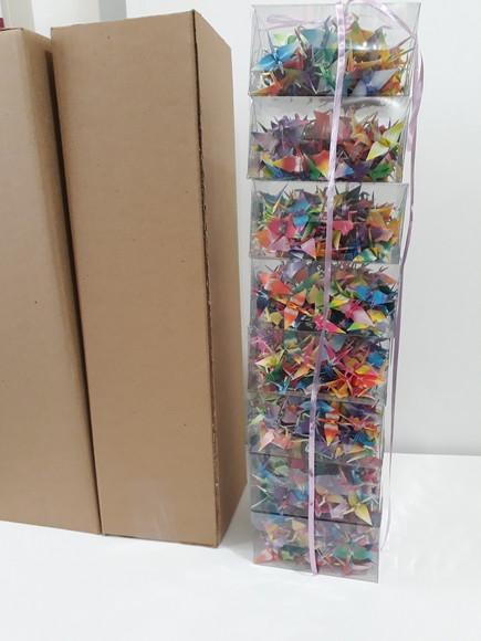 Kit 1000 Tsurus Coloridos - 20 Estampas - Origami