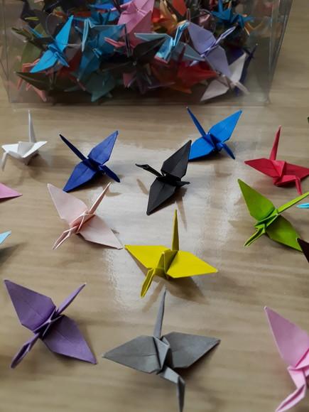 Mini Tsurus Coloridos Kit com 200 Unidades - Origami