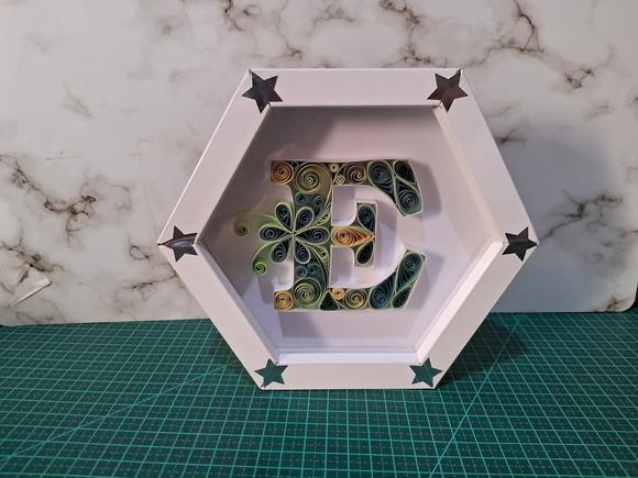Monograma Letra E - Quilling