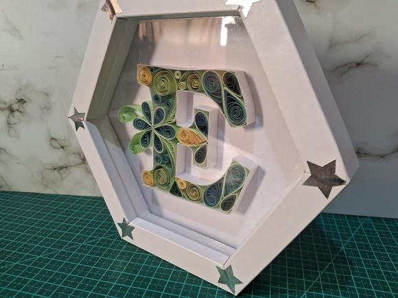 Monograma Letra E - Quilling