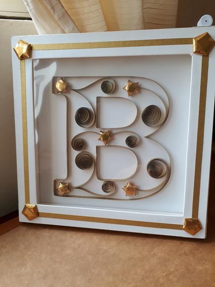Monograma - Letra B - Quilling