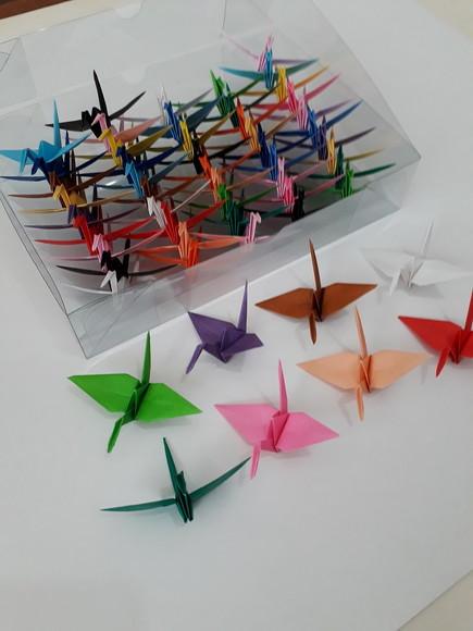 Tsurus Médios - Kit 220 un - Cores Lisas - Origami