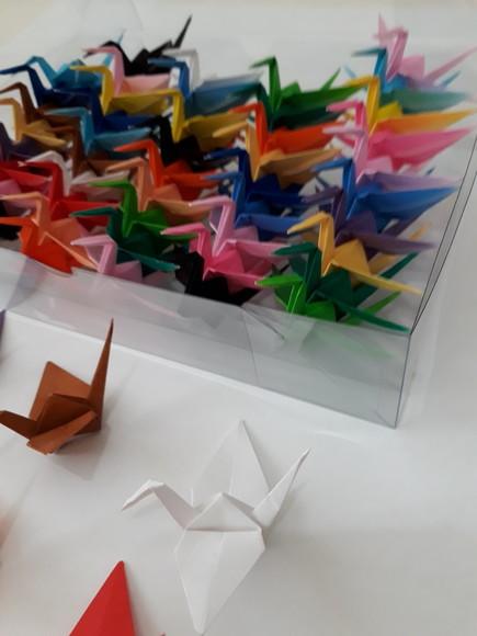 Tsurus Médios - Kit 220 un - Cores Lisas - Origami
