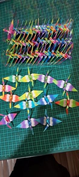 Tsurus Médios Estampados Diversos -45 un - Origami