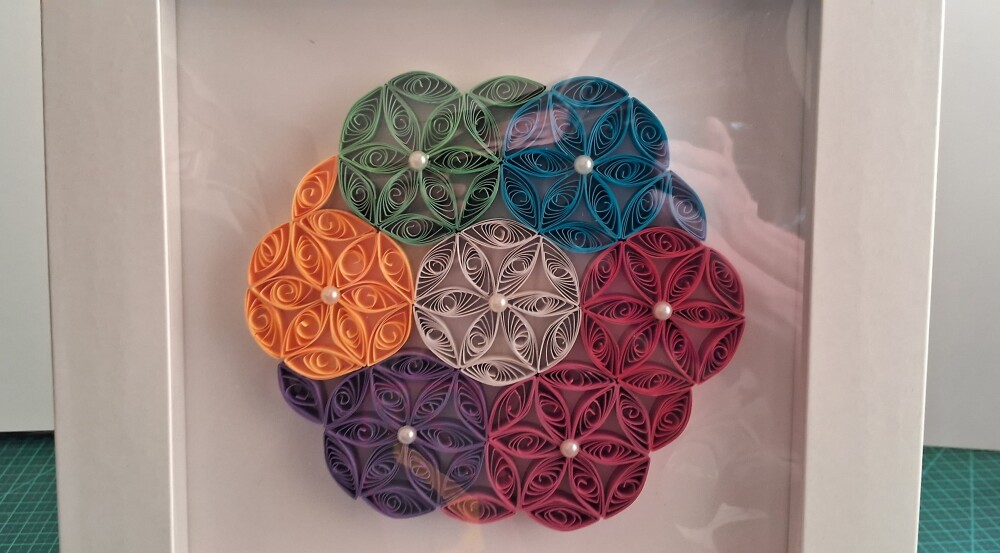 Quadro mandala Flor da Vida - Quilling